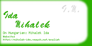 ida mihalek business card